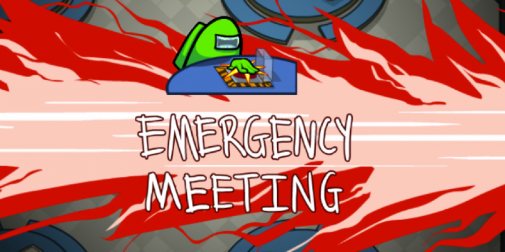 Among Us: What Is an Emergency Meeting, How to Call and Stand It Poster