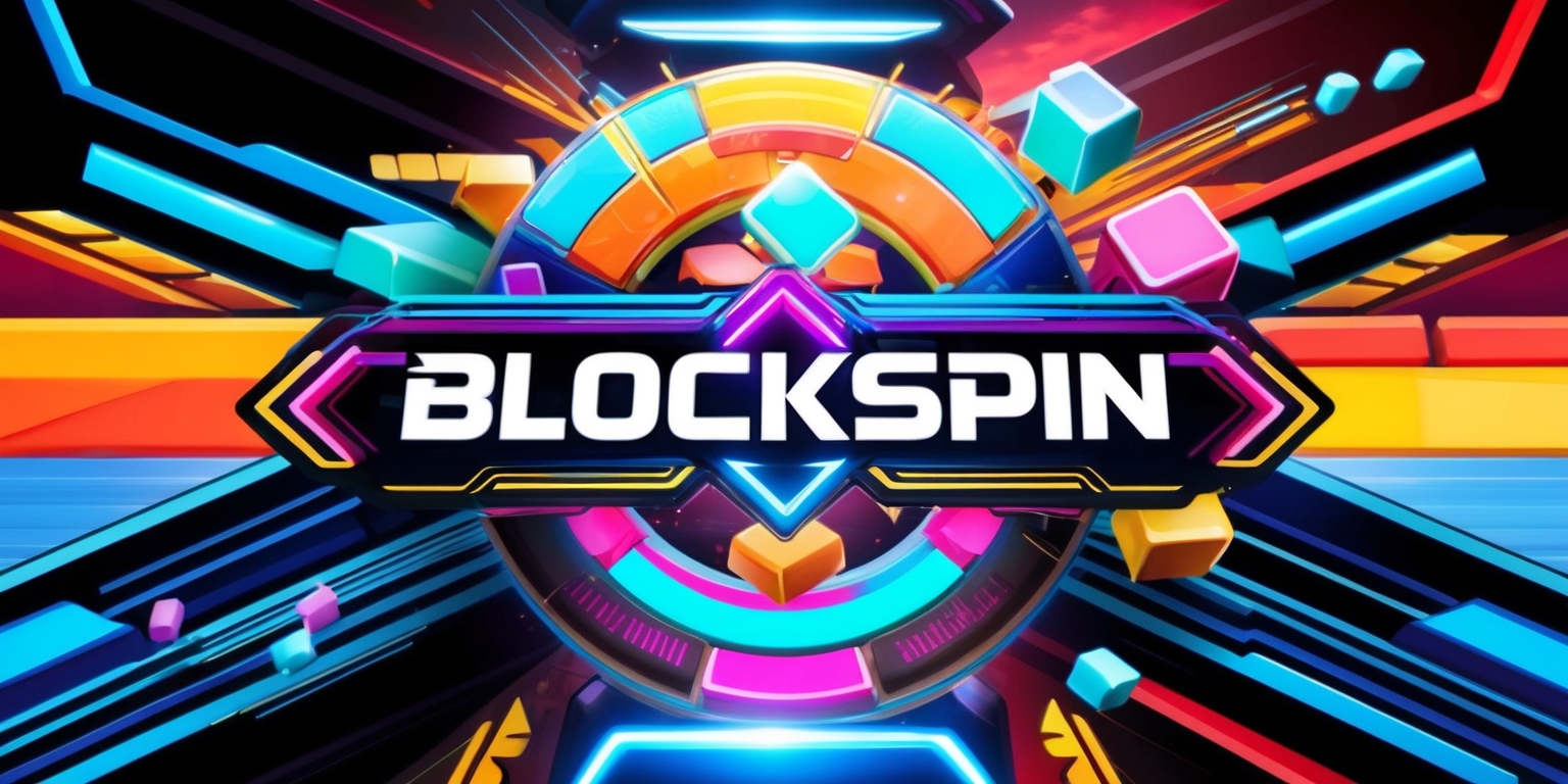A detailed illustration of the Blockspin game, showcasing a vibrant and dynamic layout with a mix of colorful blocks and spinning elements, set against a contrasting background that accentuates the game's energetic atmosphere, with bold lines and geometric shapes, and a central focal point that highlights the game's core mechanics, featuring a futuristic and modern aesthetic with bright hues and subtle gradients, and incorporating futuristic fonts and symbols to convey the game's exciting and challenging nature.