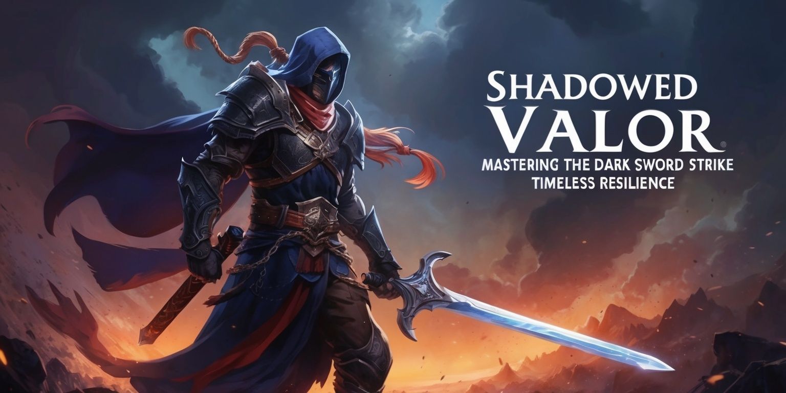 Shadowed Valor: Mastering the Dark Sword Strike and Timeless Resilience Poster