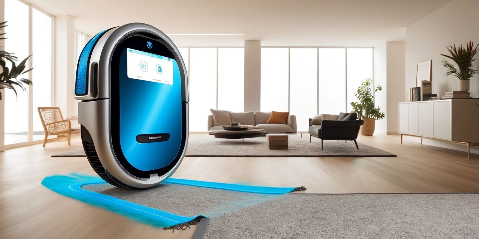Robotic Vacuum Revolution: Seamless Multi-Level Cleaning with AI-Powered Mobility Poster