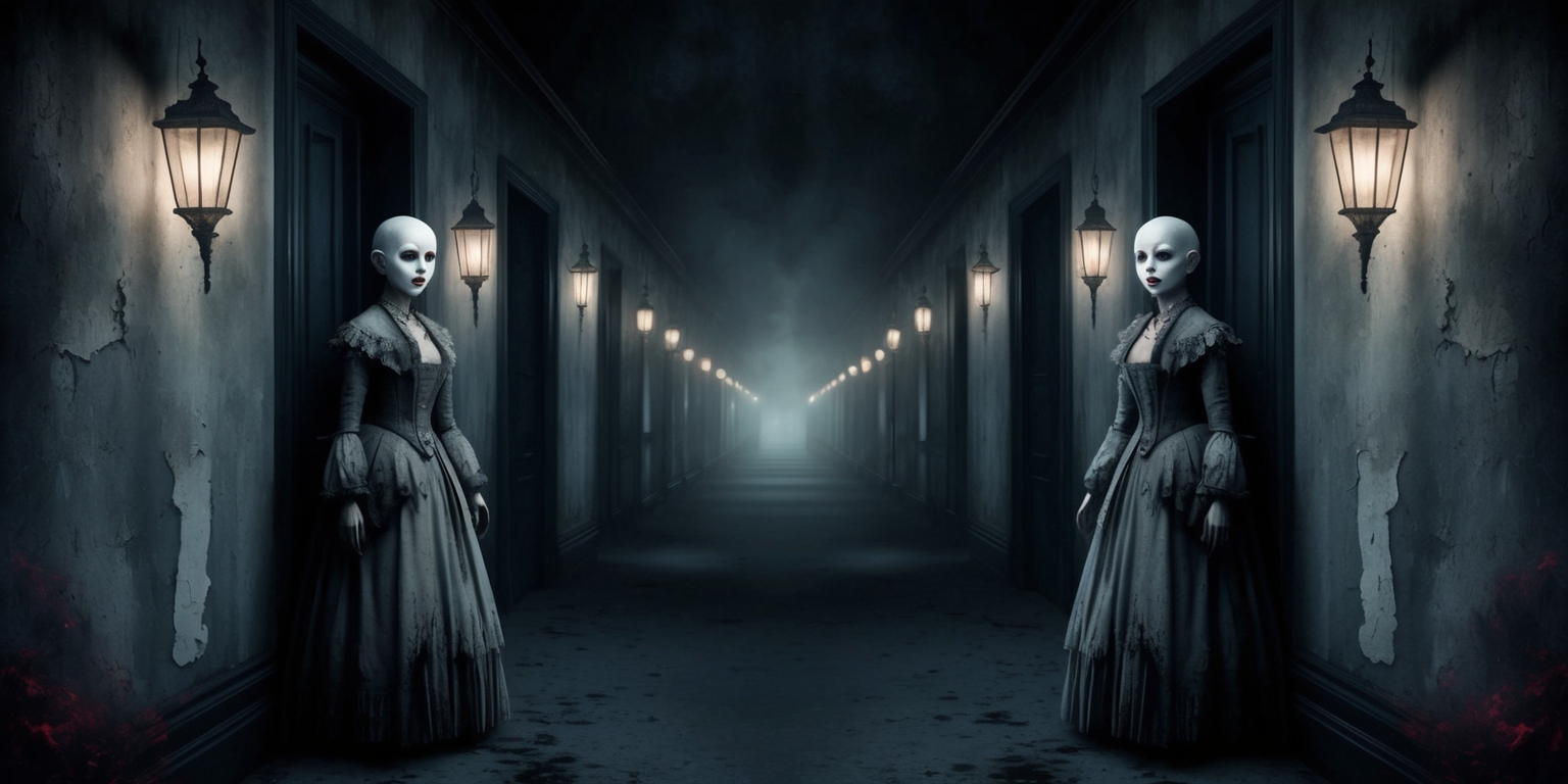 Cursed Corridors: A Journey Through Haunted Duality and Phantom Echoes Poster