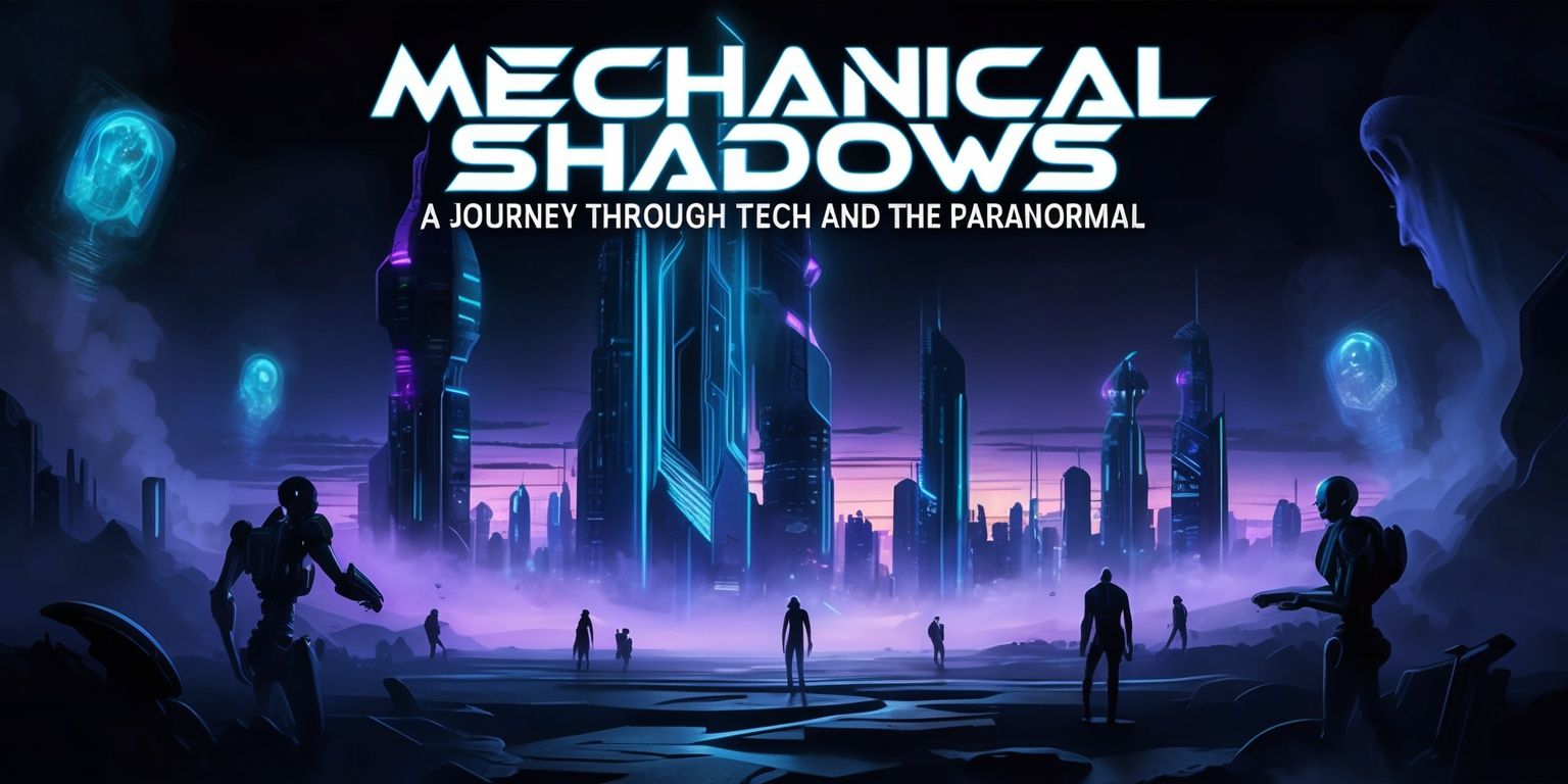 Mechanical Shadows: A Journey Through Tech and the Paranormal Poster