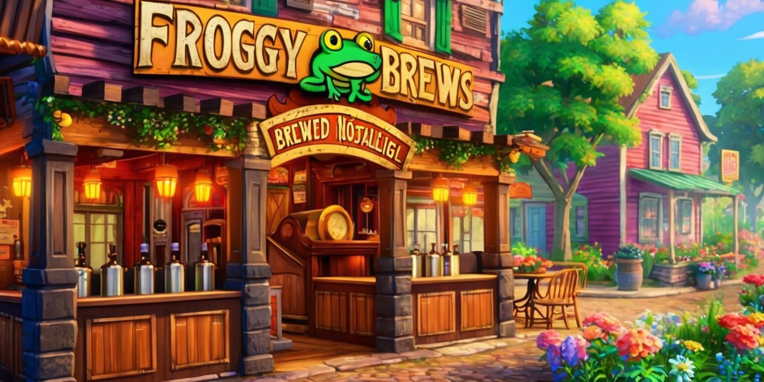 Froggy Brews Demo: Brewed Nostalgia in the Heart of Bloomville Poster